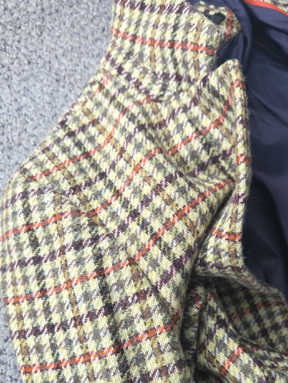 J. Crew Size 8 Reagent Houndstooth Tweed Blazer in Olive, Navy & Rust - Picture 9 of 9